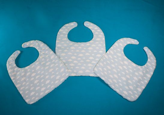 Lot de 3 Bavoirs "Nuages"