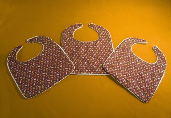 Lot de 3 Bavoirs "Fleurs"